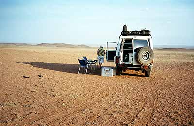 in der Steppe, 50 km W Baruun Urt, Sükhbaatar Aimag, Ost-Mongolei